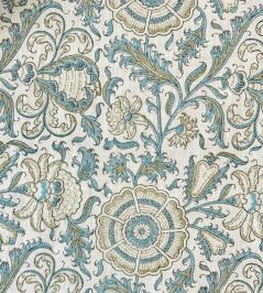 Alderose Fabric by Ian Sanderson Sea Lime Alderose Fabric by Ian Sanderson Sea Lime