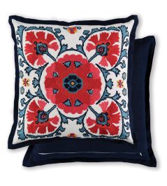 Alexi Cushion 50 x 50cm by William Yeoward Rouge Alexi Cushion 50 x 50cm by William Yeoward Rouge