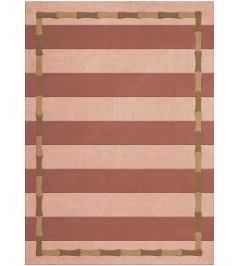 Alice Crawley Bamboo Stripe Rug by Layered Terracotta Alice Crawley Bamboo Stripe Rug by Layered Terracotta