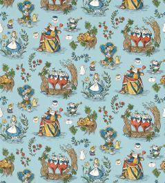 Alice in Wonderland Wallpaper by Sanderson Puddle blue Alice in Wonderland Wallpaper by Sanderson Puddle blue
