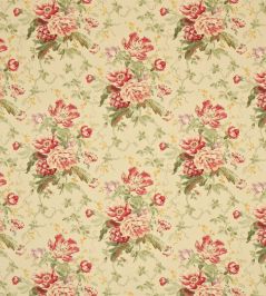 Alsace Fabric by Sanderson Linen/Red Alsace Fabric by Sanderson Linen/Red
