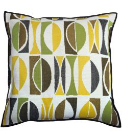 Amalfi Cushion 45 x 45cm by Maison Casamance Vert Jaune Amalfi Cushion 45 x 45cm by Maison Casamance Vert Jaune