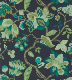 Amanpuri Wallpaper by Sanderson Midnight/Eucalyptus Amanpuri Wallpaper by Sanderson Midnight/Eucalyptus