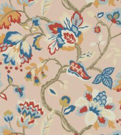 Amanpuri Wallpaper by Sanderson Salmon/Dove Blue Amanpuri Wallpaper by Sanderson Salmon/Dove Blue