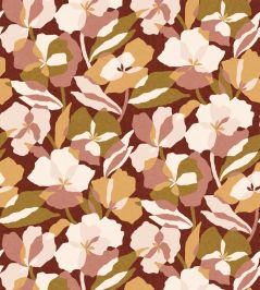 Amaryllis Wallpaper by Casamance Grenat/Blush Amaryllis Wallpaper by Casamance Grenat/Blush