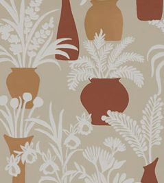 Amphora Wallpaper by Osborne & Little Terracotta Amphora Wallpaper by Osborne & Little Terracotta