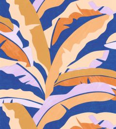 Ampleur Wallpaper by Caselio Bleu Roi Corail Ampleur Wallpaper by Caselio Bleu Roi Corail