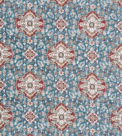 Anatolia Fabric by Nina Campbell Blue/Red Anatolia Fabric by Nina Campbell Blue/Red