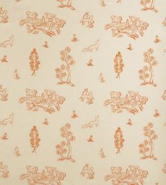 Friendly Folk Fabric by Andrew Martin Melon Orange Friendly Folk Fabric by Andrew Martin Melon Orange