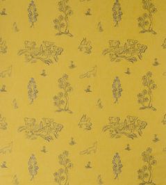 Friendly Folk Fabric by Andrew Martin Provencal Yellow Friendly Folk Fabric by Andrew Martin Provencal Yellow
