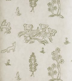 Wychwood Wallpaper by Andrew Martin Basil Green Wychwood Wallpaper by Andrew Martin Basil Green