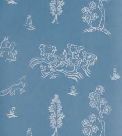 Wychwood Wallpaper by Andrew Martin Happy Blue Wychwood Wallpaper by Andrew Martin Happy Blue