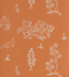 Wychwood Wallpaper by Andrew Martin Melon Orange Wychwood Wallpaper by Andrew Martin Melon Orange