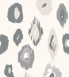 Animal Ikat Wallpaper by Ohpopsi Wilderness White & Stone Animal Ikat Wallpaper by Ohpopsi Wilderness White & Stone