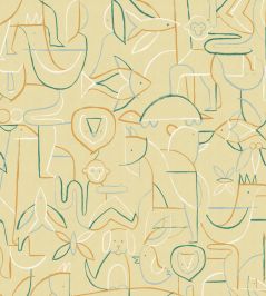 Animalia Wallpaper by Coordonne Buttercream Animalia Wallpaper by Coordonne Buttercream