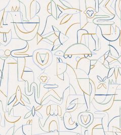 Animalia Wallpaper by Coordonne Indigo Animalia Wallpaper by Coordonne Indigo