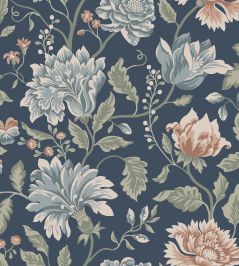 Annabelle Wallpaper by Sandberg Classic Blue Annabelle Wallpaper by Sandberg Classic Blue
