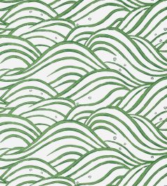 Waves Wallpaper by Anna French Emerald Green Waves Wallpaper by Anna French Emerald Green