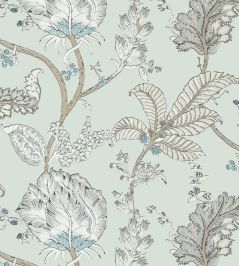 Kalamkari Vine Wallpaper by Anna French Robin's Egg Kalamkari Vine Wallpaper by Anna French Robin's Egg