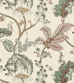 Kalamkari Vine Wallpaper by Anna French Red and Gold Kalamkari Vine Wallpaper by Anna French Red and Gold