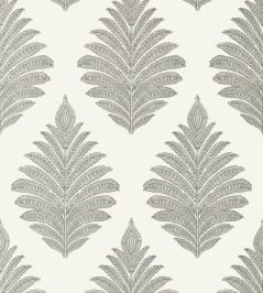 Palampore Leaf Wallpaper by Anna French Grey Palampore Leaf Wallpaper by Anna French Grey