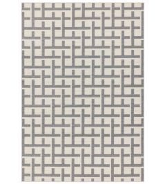 Antibes Grid Rug by Asiatic White Grey Antibes Grid Rug by Asiatic White Grey