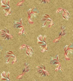 Aquaria Metallic Wallpaper by Osborne & Little Metallic Gold Aquaria Metallic Wallpaper by Osborne & Little Metallic Gold