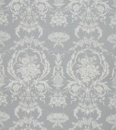 Arabesque Silk Fabric by Zoffany Quartz Grey Arabesque Silk Fabric by Zoffany Quartz Grey