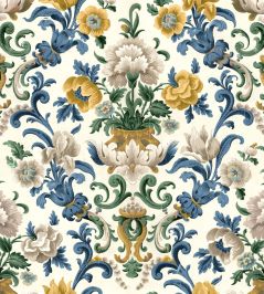 Aranjuez Damask Wallpaper by Coordonne Sapphire Aranjuez Damask Wallpaper by Coordonne Sapphire