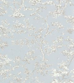 Arbre Wallpaper by Casadeco Taupe / Bleu Doux Arbre Wallpaper by Casadeco Taupe / Bleu Doux