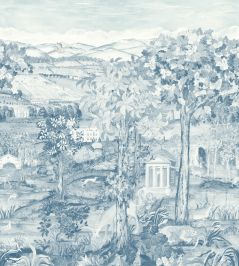 Arcadian Thames Mural by Zoffany Wedgwood Blue Arcadian Thames Mural by Zoffany Wedgwood Blue