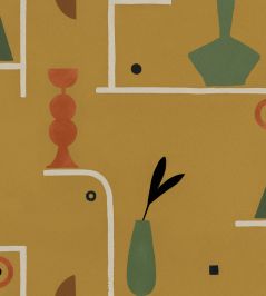 Archaeological Forms Wallpaper by Tres Tintas Ocher Archaeological Forms Wallpaper by Tres Tintas Ocher