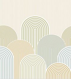Arched Line Mural by Caselio Vert bleu Arched Line Mural by Caselio Vert bleu