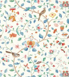 Aril's Garden Wallpaper by Sanderson Indigo/Red Aril's Garden Wallpaper by Sanderson Indigo/Red