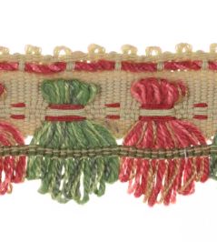 Arlington Archive Fan Edge Trimming by Colefax and Fowler Red/Green Arlington Archive Fan Edge Trimming by Colefax and Fowler Red/Green