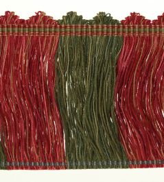Arlington Cut Fringe Trimming by Colefax and Fowler Red/Green Arlington Cut Fringe Trimming by Colefax and Fowler Red/Green
