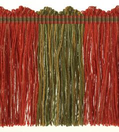 Arlington Cut Fringe Trimming by Colefax and Fowler Tomato/Olive Arlington Cut Fringe Trimming by Colefax and Fowler Tomato/Olive
