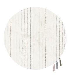 Arona Round Rug by Lorena Canals White Arona Round Rug by Lorena Canals White