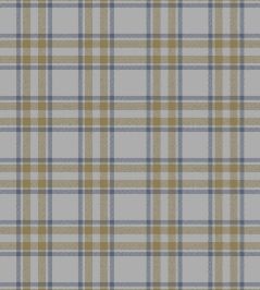 Arran Check Fabric by Arley House Silver Arran Check Fabric by Arley House Silver