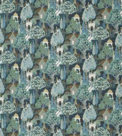 Artists Retreat Fabric by Jim Thompson No.9 Midnight Artists Retreat Fabric by Jim Thompson No.9 Midnight
