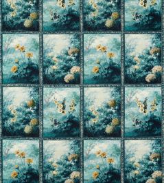 Artus Fabric by Clarke & Clarke Denim/Ochre Artus Fabric by Clarke & Clarke Denim/Ochre