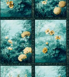 Artus Wallpaper by Clarke & Clarke Denim/Ochre Artus Wallpaper by Clarke & Clarke Denim/Ochre