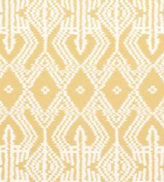 Asaka Ikat Fabric by Schumacher Buttercup Asaka Ikat Fabric by Schumacher Buttercup