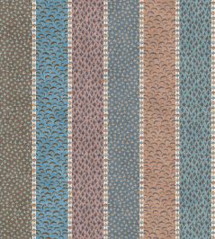 Asha Stripe Fabric by Lewis & Wood Blue Almond Asha Stripe Fabric by Lewis & Wood Blue Almond