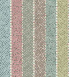 Asha Stripe Fabric by Lewis & Wood Pistachio Rose Asha Stripe Fabric by Lewis & Wood Pistachio Rose