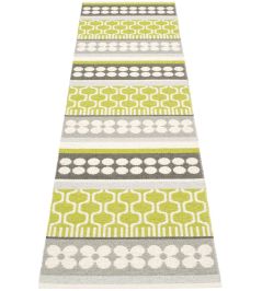 Asta Runner Rug by Pappelina Lime Asta Runner Rug by Pappelina Lime