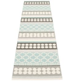 Asta Runner Rug by Pappelina Pale Turquoise Asta Runner Rug by Pappelina Pale Turquoise