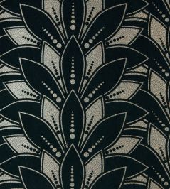 Astoria Flock Wallpaper by 1838 Wallcoverings Jet Astoria Flock Wallpaper by 1838 Wallcoverings Jet