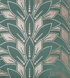 Astoria Foil Wallpaper by 1838 Wallcoverings Neo Mint Astoria Foil Wallpaper by 1838 Wallcoverings Neo Mint