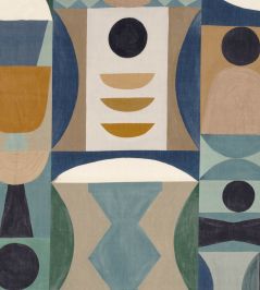 Atelier Sud Fabric by Casamance Bleu/Celadon Atelier Sud Fabric by Casamance Bleu/Celadon